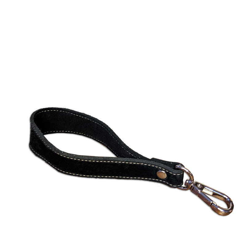 Tommy wrist strap - Black suede - Brynn Capella, Key Fob