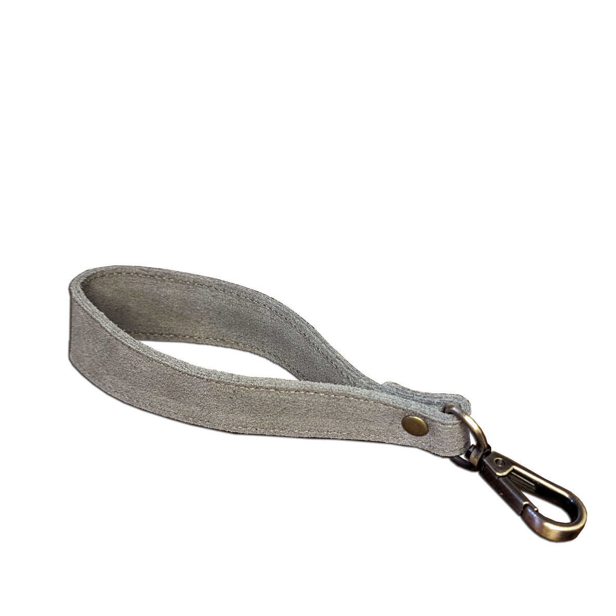 Grey suede key fob/ wrist strap - Brynn Capella, made in USA, Keychains, Key Fob, Brynn Capella