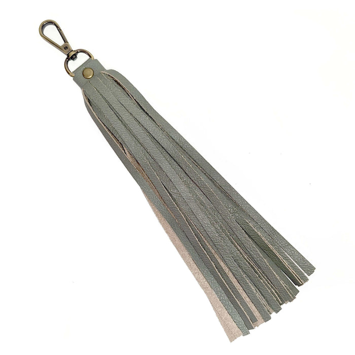 leather tassel for handbags or as a key fob, made in USA, Brynn Capella