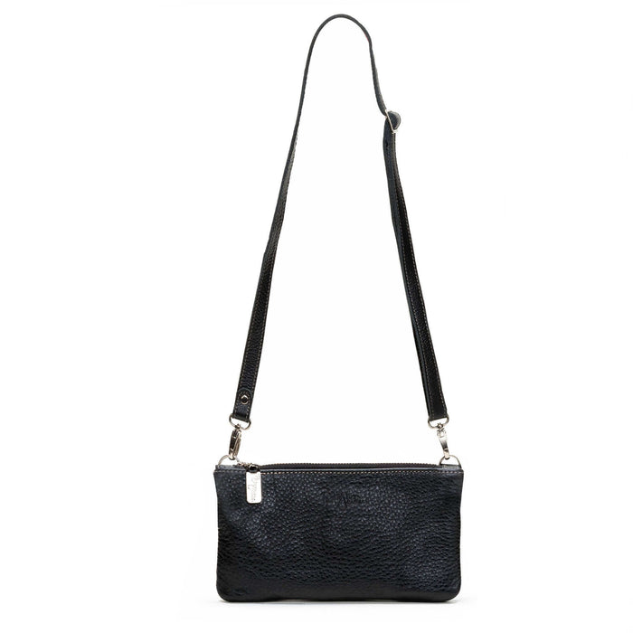 Mini Crossbody Bag in Black, full-grain leather, USA, Handbags, Mini Crossbody, Brynn Capella