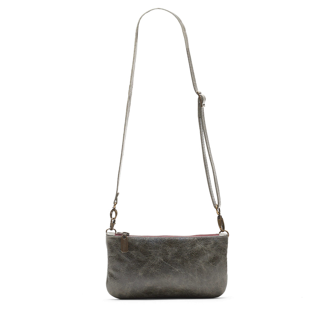 Charcoal Mini Leather Crossbody Bag | Brynn Capella, USA