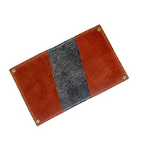 Rust Mini Suede Leather Flap Wallet, Unisex, Made in USA, Wallets & Money Clips, , Brynn Capella