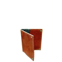 Rust Mini Suede Leather Flap Wallet, Unisex, Made in USA, Wallets & Money Clips, , Brynn Capella