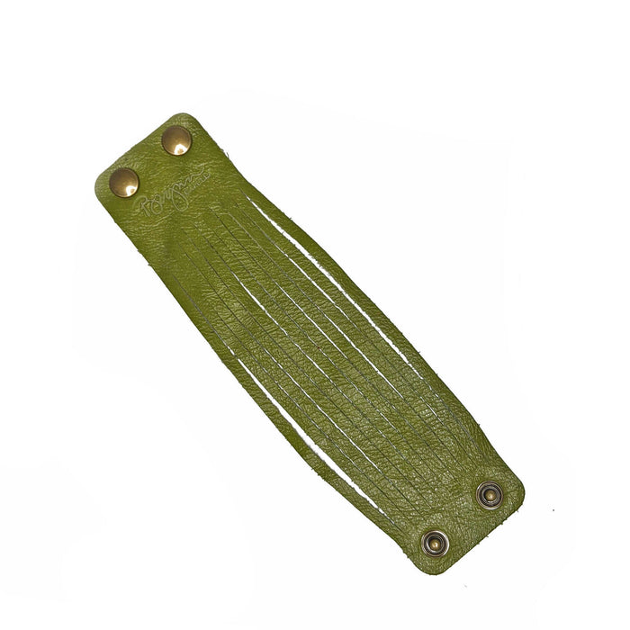 Fringe Leather Bracelet, Lime Green | Brynn Capella, Made in USA, Bracelets, Leather Bracelet, Brynn Capella