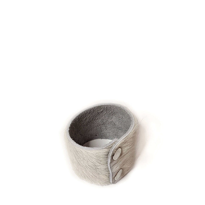 Hairon Bracelet, White | Brynn Capella, Made in USA Leather Goods, Bracelets, Leather Bracelet, Brynn Capella