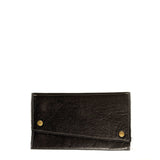Kimerly Tri-fold Leather Wallet - Black Sand