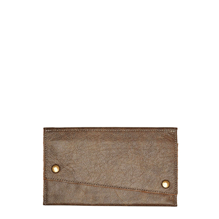 Slim Trifold leather wallet in Vintage Olive Brown, Made in USA, Wallets & Money Clips, Tri-fold Wallet, Brynn Capella
