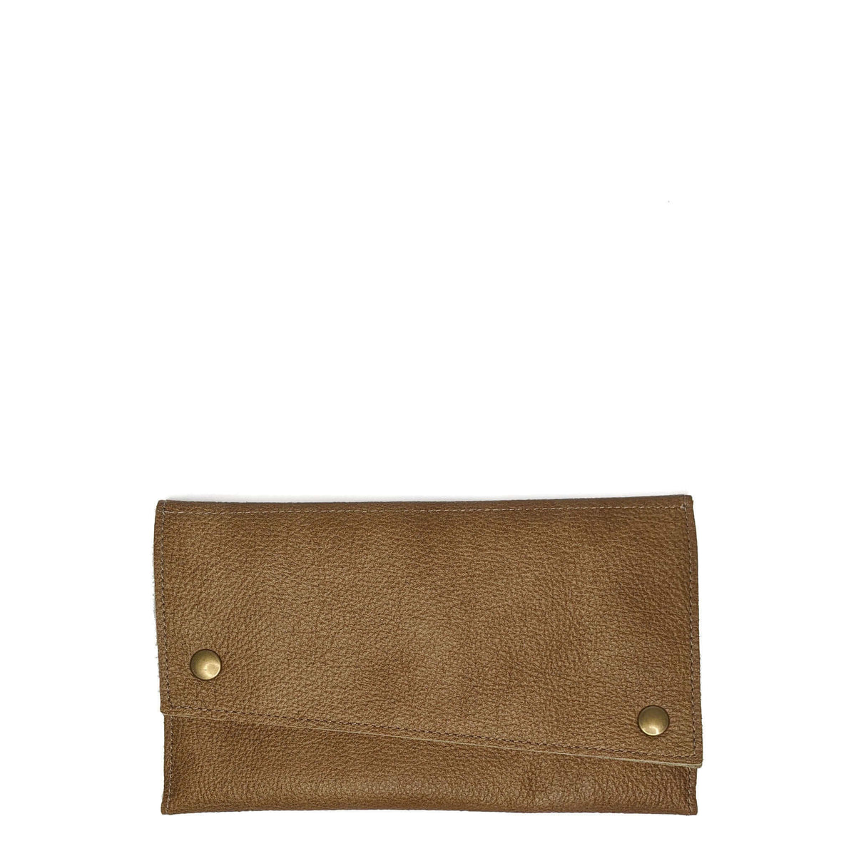 Leather Tri-fold Wallet - Golden Tan - Brynn Capella, leather accessories, usa