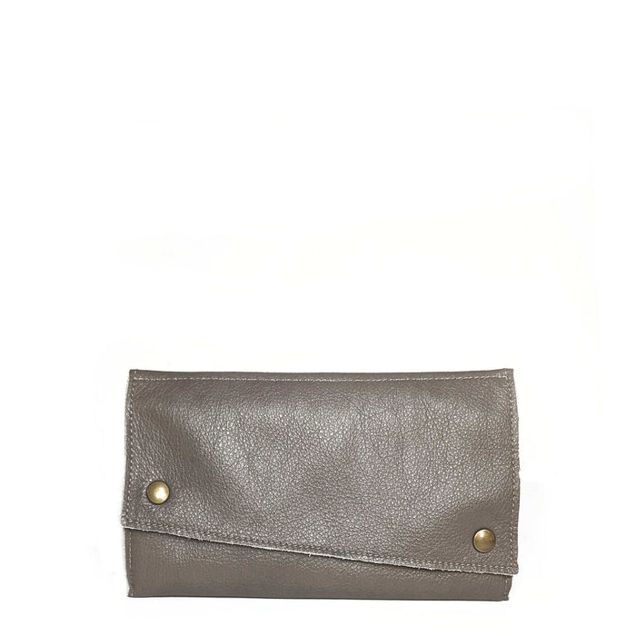 Slim Trifold leather wallet in Grey, Made in USA, Wallets & Money Clips, Tri-fold Wallet, Brynn Capella