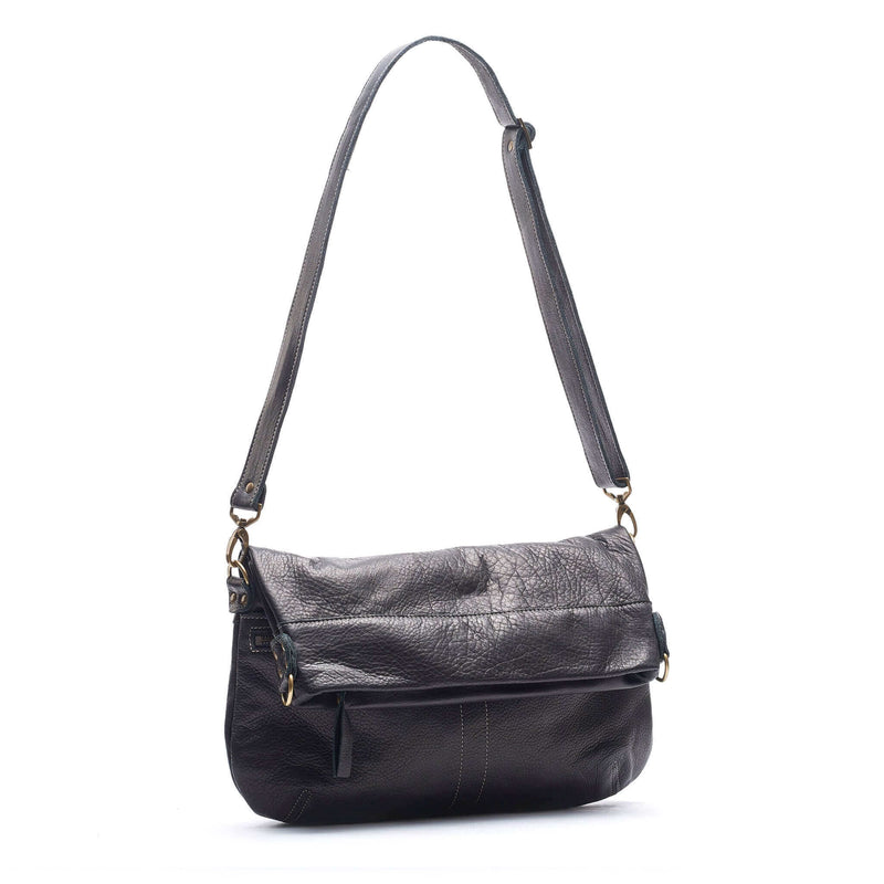 Convertible leather crossbody backpack, Black, USA made Large Crossbody Brynn Capella