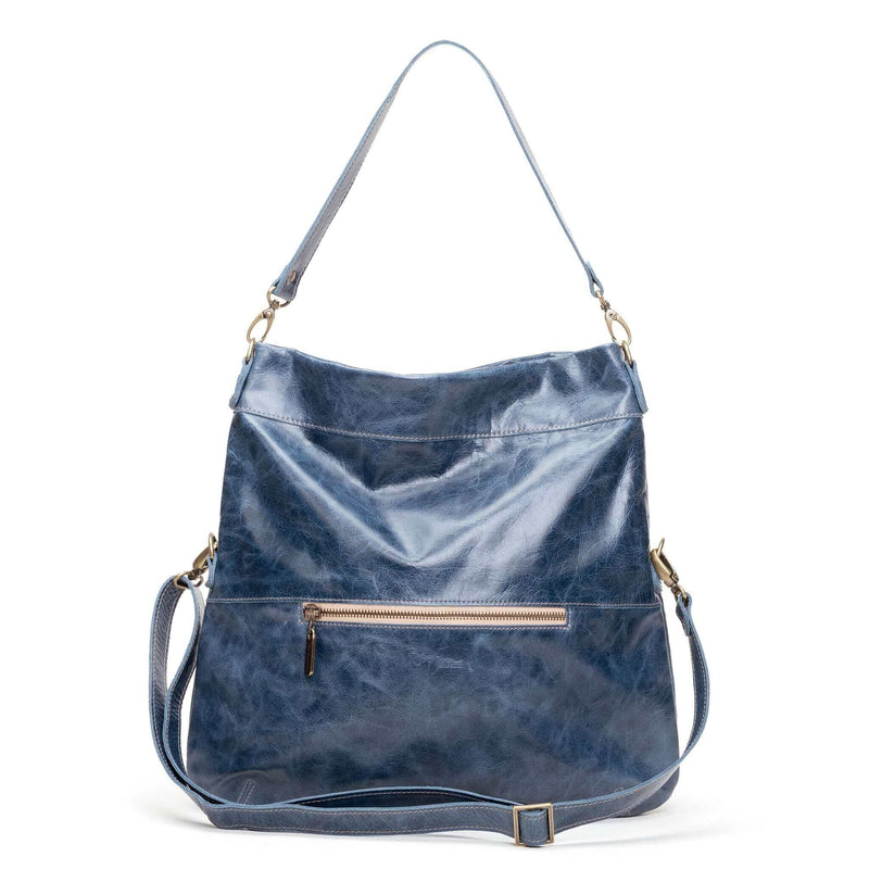 Convertible leather crossbody backpack, Blue, USA made Handbags Large Crossbody Brynn Capella