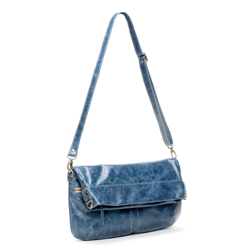 Convertible leather crossbody backpack, Blue, USA made Handbags Large Crossbody Brynn Capella