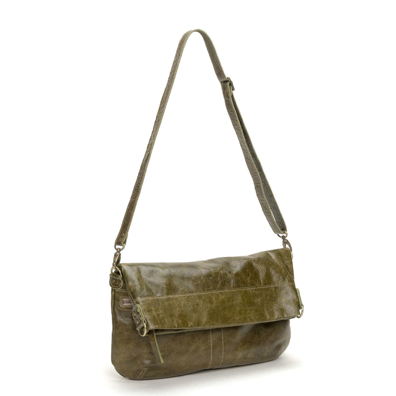 Convertible leather crossbody backpack, Green, USA made Large Crossbody Brynn Capella