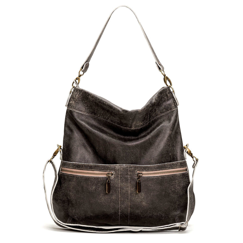 Lauren Convertible Crossbody Bag, Rustic Charcoal, Brynn Capella, backpack, made in the USA