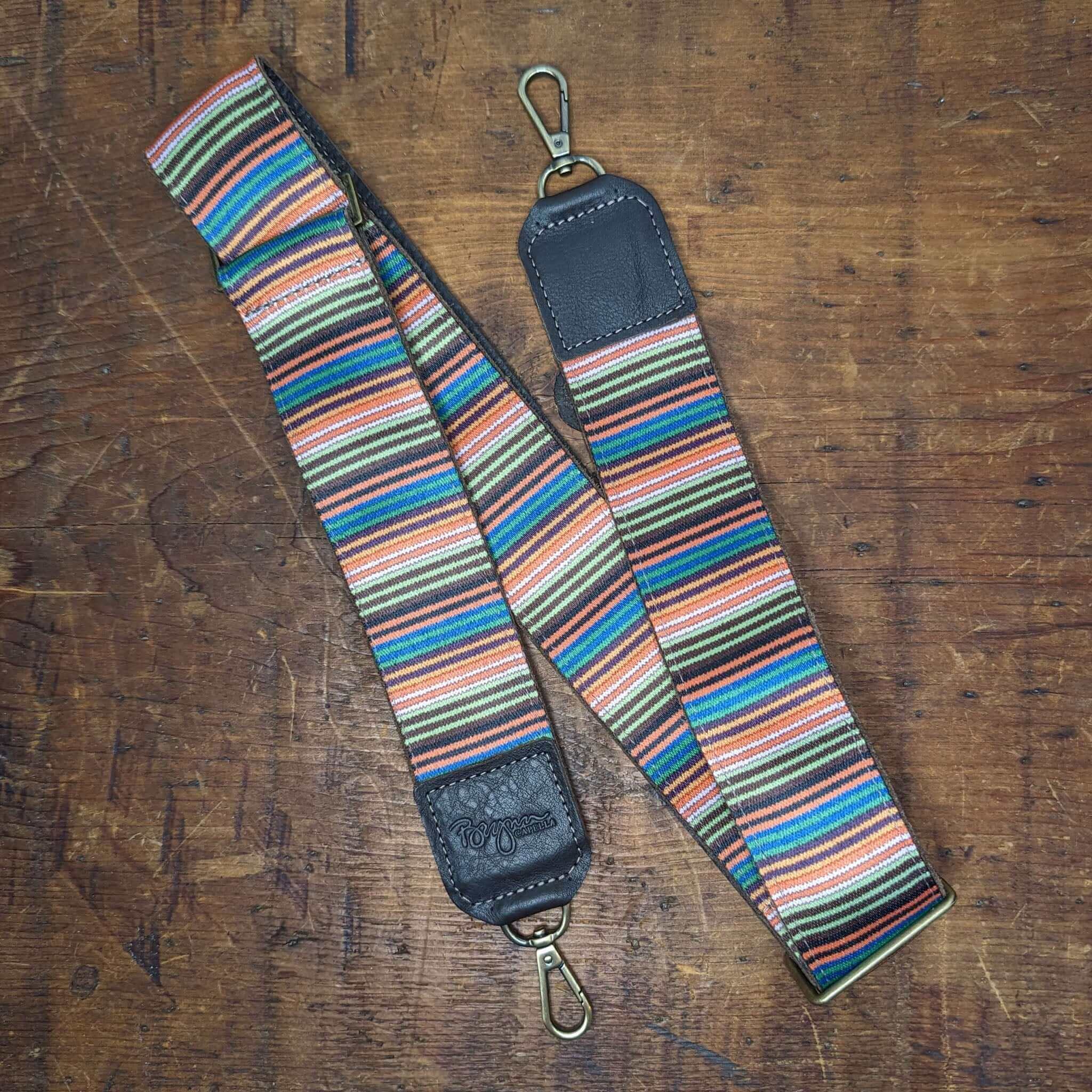 Striped purse strap deals