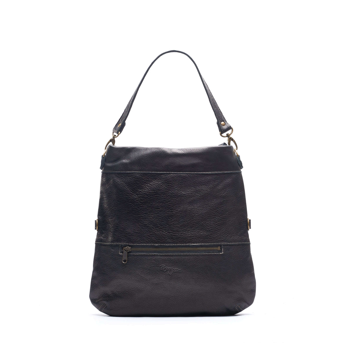 Black Leather Convertible Crossbody - made in USA, Brynn Capella $428 best sellers, Black, Pull-up leather