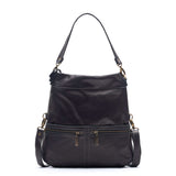Mini Lauren 6-in-1 Convertible Leather Crossbody Bag - Black Sand