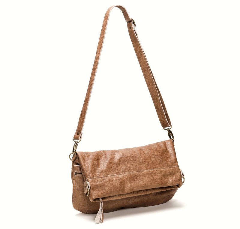 Convertible leather crossbody backpack, Tan, USA made Medium Crossbody Brynn Capella