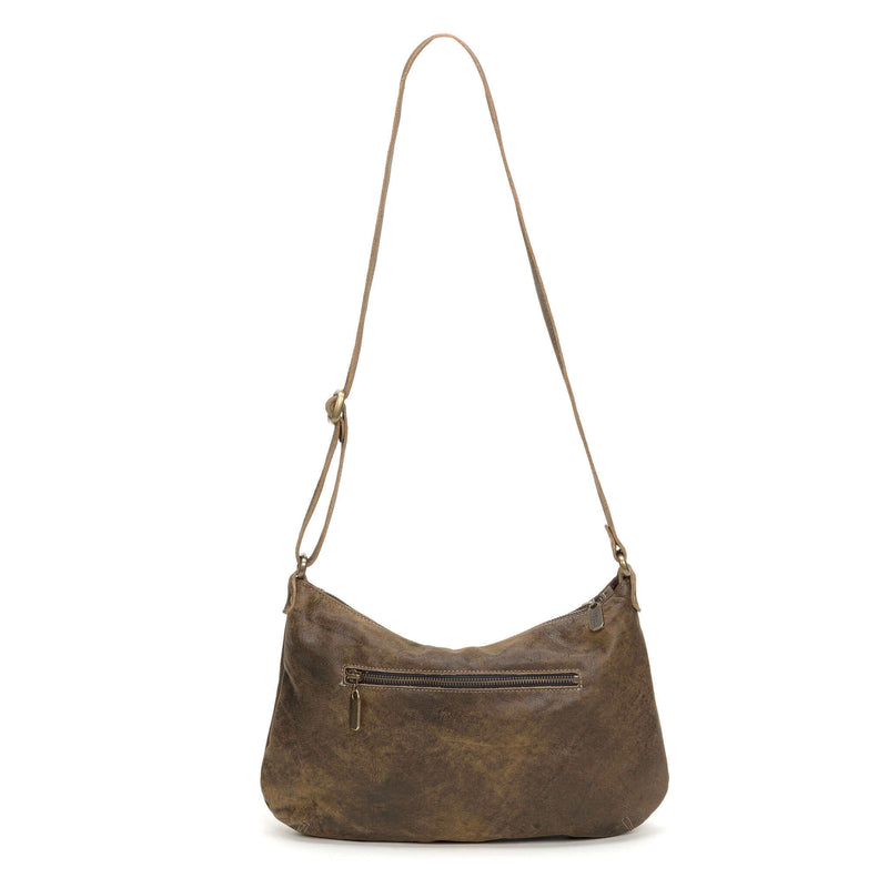 Hobo Crossbody bag, Brown/Black Italian leather, made in USA, Handbags, Hobo Crossbody, Brynn Capella